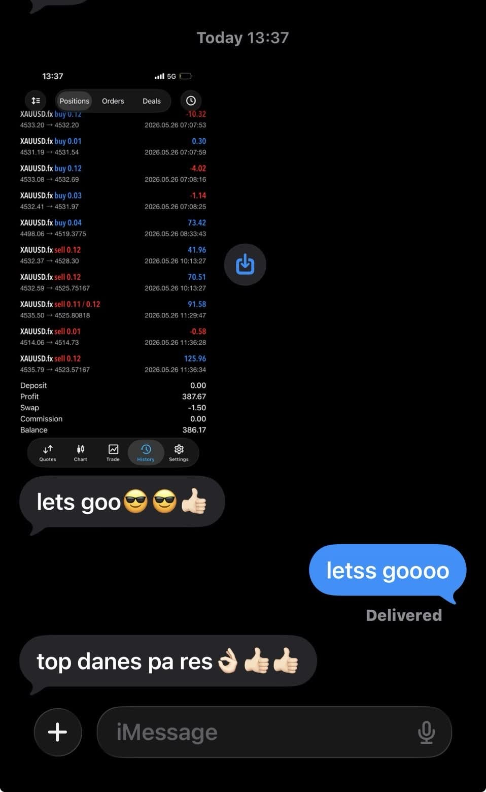 Trading result 2